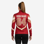 Youth & Adult Long Sleeve Cheer Top - Personalized Red Team Uniform