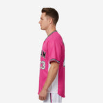 Personalized Baseball Jersey in Pink - Custom Team Name Number Sublimated Baseball Shirt