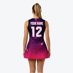 Youth & Adult Cheerleading Dress - Blue Pink Gradient Team Uniform Set