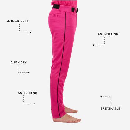 Custom Baseball Pants - Custom Team Colors Uniform Pants in Pink