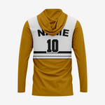 Personalized Softball T-Shirt Hoodie in Black/Gold for Men/Women/Youth - K2 Sportswear | Custom Sports Uniforms & Apparels - K2 Sportswear