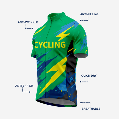 High Performance Men’s Cycling Short Sleeve Jersey for Riders