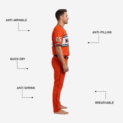 Custom Baseball Team Uniform - Jersey & Pants Custom Design Set