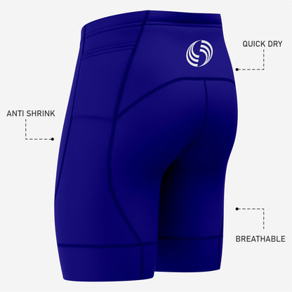 Custom Men's Cycling Shorts – Navy Blue Padded Bike Shorts