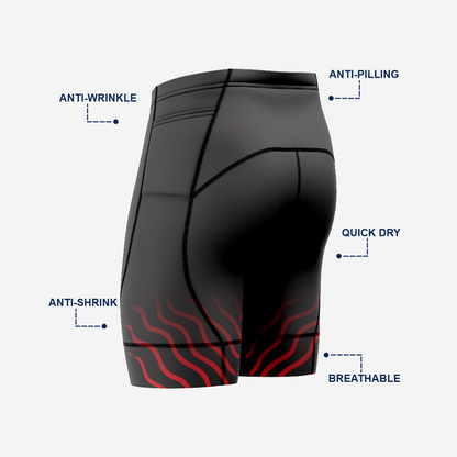 Moisture Wicking Bicycle Shorts for Men Black Road Cycling Gear