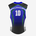 Custom Black/Blue Sleeveless Full Button Softball Jersey – Pro Fit - K2 Sportswear | Custom Sports Uniforms & Apparels - K2 Sportswear