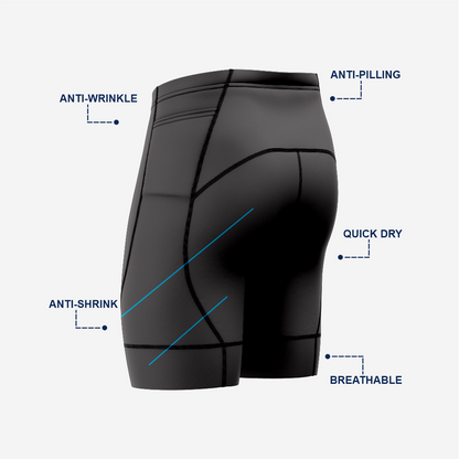 Pro Quality Cycling Shorts Men Black Moisture Wicking Bicycle Gear