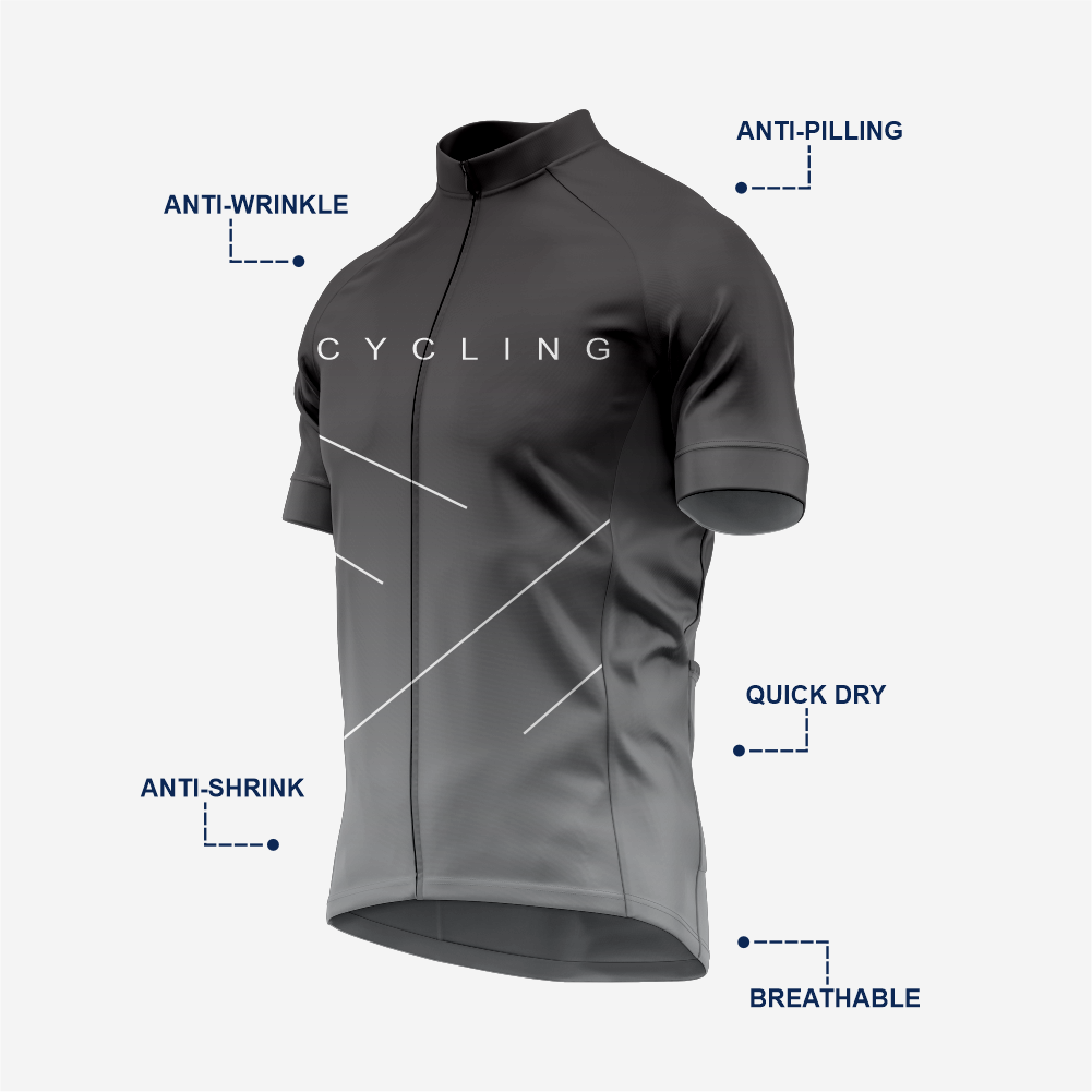 Dark Gray Performance Cycling Jersey and Shorts Set