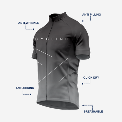 Dark Gray Performance Cycling Jersey and Shorts Set