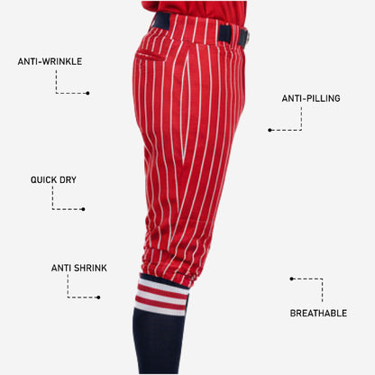 Personalized Baseball Knicker Pants - Custom Pinstripe Baseball Uniform Pants