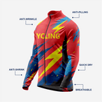 Men’s Long Sleeve Bike Jersey and Bib Shorts Set - Red - K2 Sportswear | Custom Sports Uniforms & Apparels - K2 Sportswear
