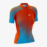Premium Custom Cycling Kit for Women – Blue/Orange - K2 Sportswear | Custom Sports Uniforms & Apparels - K2 Sportswear