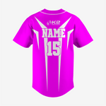 Custom Magenta Softball Full Button Jersey – Men & Women - K2 Sportswear | Custom Sports Uniforms & Apparels - K2 Sportswear