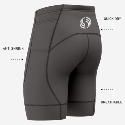 Customizable Men's Cycling Shorts – Dark Grey