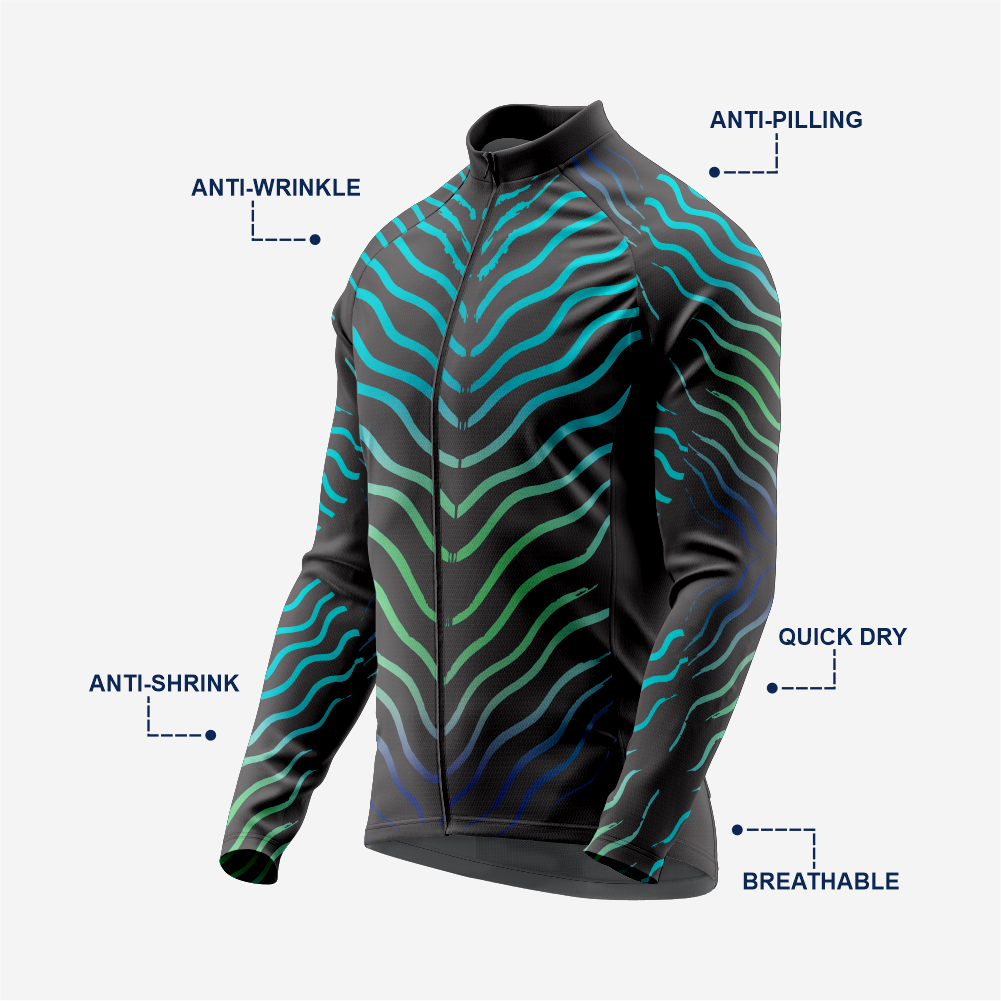 Men’s Long Sleeve Bicycle Jersey Quick‑Dry Set