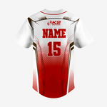 Personalized Softball Jersey – Red Full Button Style - K2 Sportswear | Custom Sports Uniforms & Apparels - K2 Sportswear