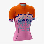Women’s Custom Cycling Gear in Orange/Pink - K2 Sportswear | Custom Sports Uniforms & Apparels - K2 Sportswear