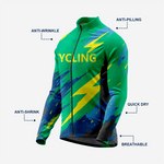 Men’s Green Long Sleeve Bike Jersey for Road Cycling - K2 Sportswear | Custom Sports Uniforms & Apparels - K2 Sportswear