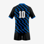 Personalized Rugby Jersey & Shorts Set in Black/Blue - K2 Sportswear | Custom Sports Uniforms & Apparels - K2 Sportswear