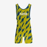 Custom Wrestling Gear – Yellow/Blue Singlet for Champions - K2 Sportswear | Custom Sports Uniforms & Apparels - K2 Sportswear