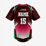 Softball Full Button Jersey – Custom Maroon for Teams - K2 Sportswear | Custom Sports Uniforms & Apparels - K2 Sportswear