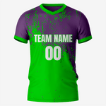Sleek Kelly Green & Purple Soccer Uniforms for Champions - K2 Sportswear | Custom Sports Uniforms & Apparels - K2 Sportswear