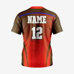 Custom Softball 2 Button Jersey/Pant in Army Brown/Dark Red - K2 Sportswear | Custom Sports Uniforms & Apparels - K2 Sportswear