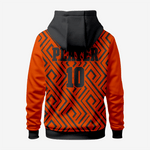 Personalized Wrestling Hoodie in Orange/Black - K2 Sportswear | Custom Sports Uniforms & Apparels - K2 Sportswear