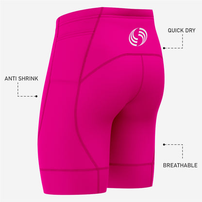 Red Violet Men's Personalized Cycling Shorts