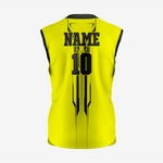 Premium Yellow Sleeveless Softball Jersey with 2 Buttons - K2 Sportswear | Custom Sports Uniforms & Apparels - K2 Sportswear
