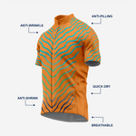Men’s Orange Short Sleeve Cycling Jersey for Road and Racing - K2 Sportswear | Custom Sports Uniforms & Apparels - K2 Sportswear