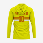 Custom Softball T-Shirt Hoodie in Yellow for Men/Women - K2 Sportswear | Custom Sports Uniforms & Apparels - K2 Sportswear