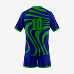 Custom Fit Dark Blue/Green Uniform for Teams - K2 Sportswear | Custom Sports Uniforms & Apparels - K2 Sportswear