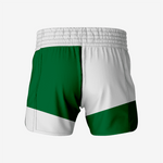 Custom Wrestling Fighting Shorts in White/Green - K2 Sportswear | Custom Sports Uniforms & Apparels - K2 Sportswear
