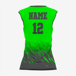 Custom Softball Sleeveless V Neck Jersey – Green/Gray - K2 Sportswear | Custom Sports Uniforms & Apparels - K2 Sportswear