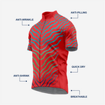 Men’s Red Short Sleeve Cycling Jersey for Road and Racing - K2 Sportswear | Custom Sports Uniforms & Apparels - K2 Sportswear
