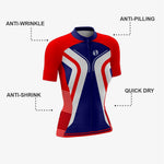 Personalized Women's Cycling Set – Red & Blue - K2 Sportswear | Custom Sports Uniforms & Apparels - K2 Sportswear