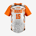 Customized Softball Jersey – Orange Full Button Style - K2 Sportswear | Custom Sports Uniforms & Apparels - K2 Sportswear
