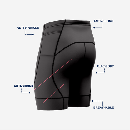 Padded Men's Cycling Shorts Black Road Riding