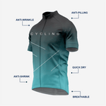 Premium Men's Cycling Short Sleeve Jersey in Cyan - K2 Sportswear | Custom Sports Uniforms & Apparels - K2 Sportswear
