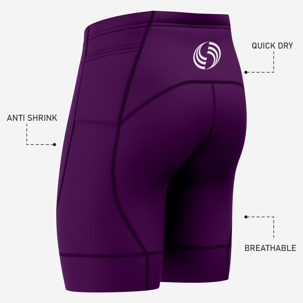 Men's Custom Performance Palatinate Purple Cycling Shorts