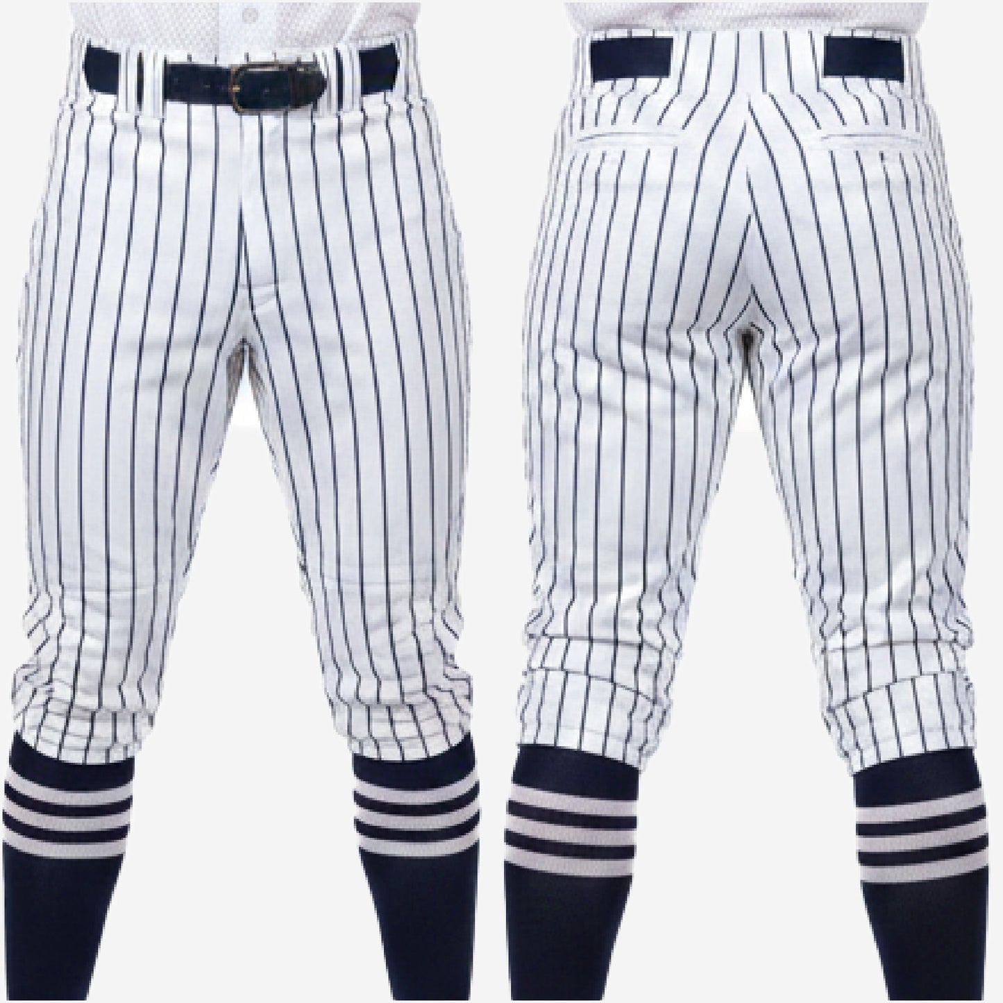 Custom Baseball Knicker Pants - Pinstripe Baseball Uniform Knickers Team Colors