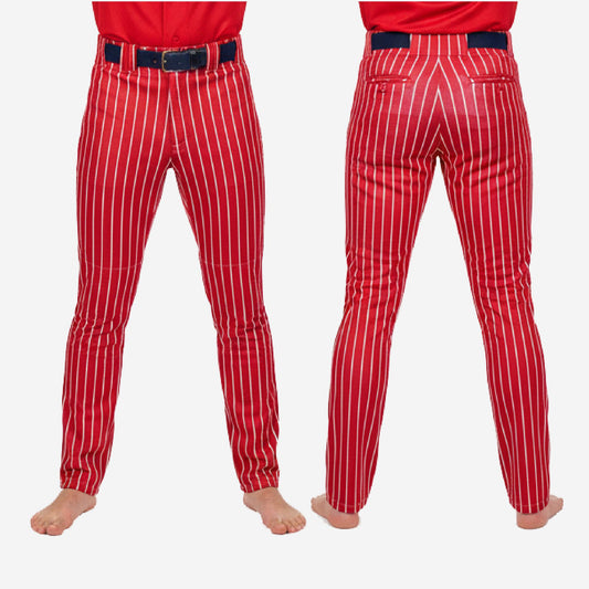 Custom Baseball Pants - Pinstripe Baseball Uniform Pants Custom Team Colors