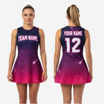 Youth & Adult Cheerleading Dress - Blue Pink Gradient Team Uniform Set