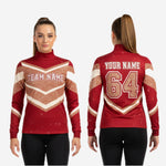 Youth & Adult Long Sleeve Cheer Top - Personalized Red Team Uniform