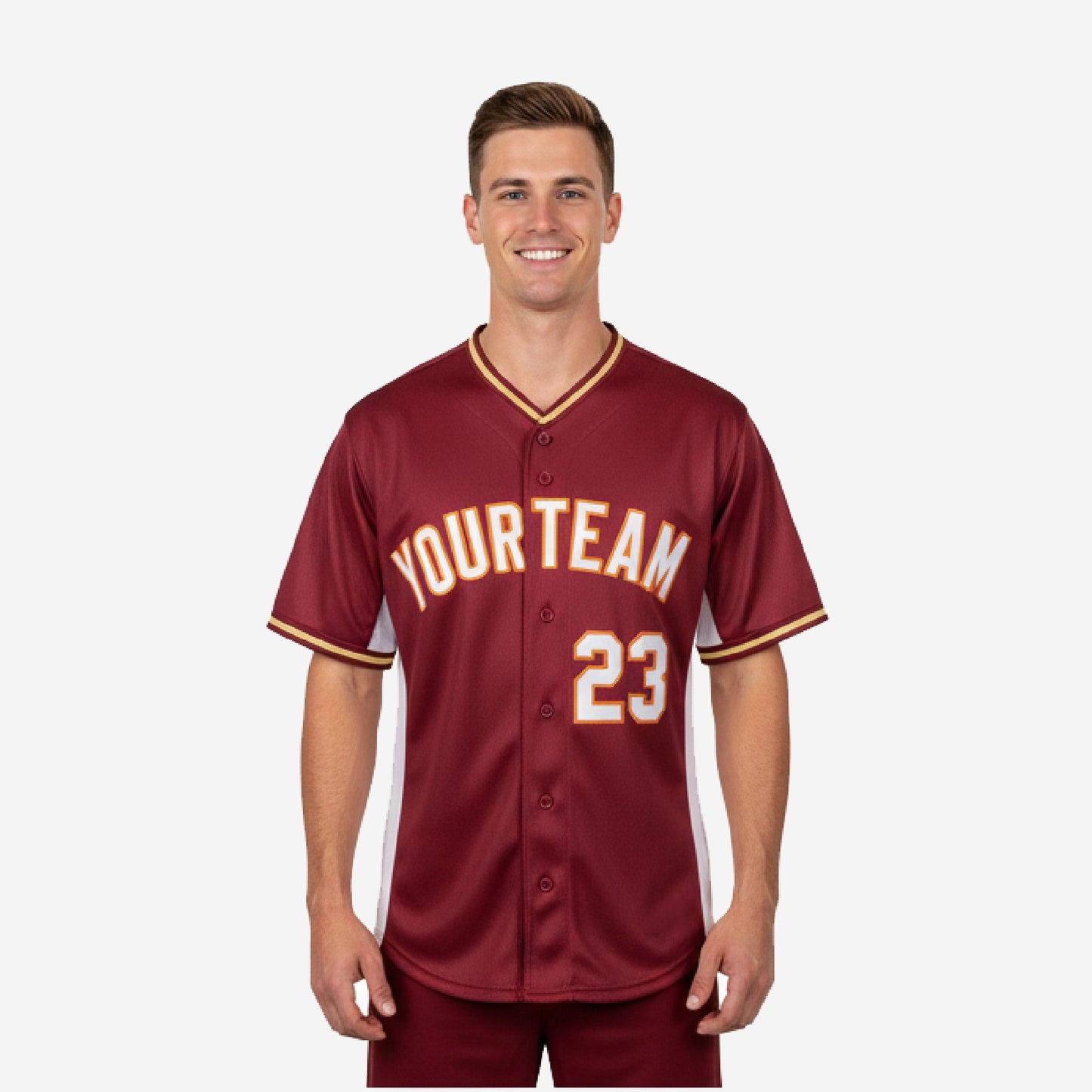 Custom Baseball Team Jersey - Full Button Custom Name & Number