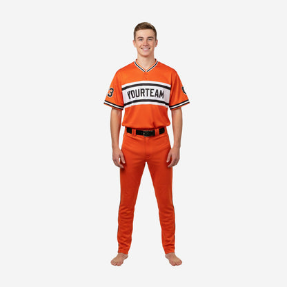 Custom Youth Baseball Uniform - V-Neck Jersey & Pants Team Name Set