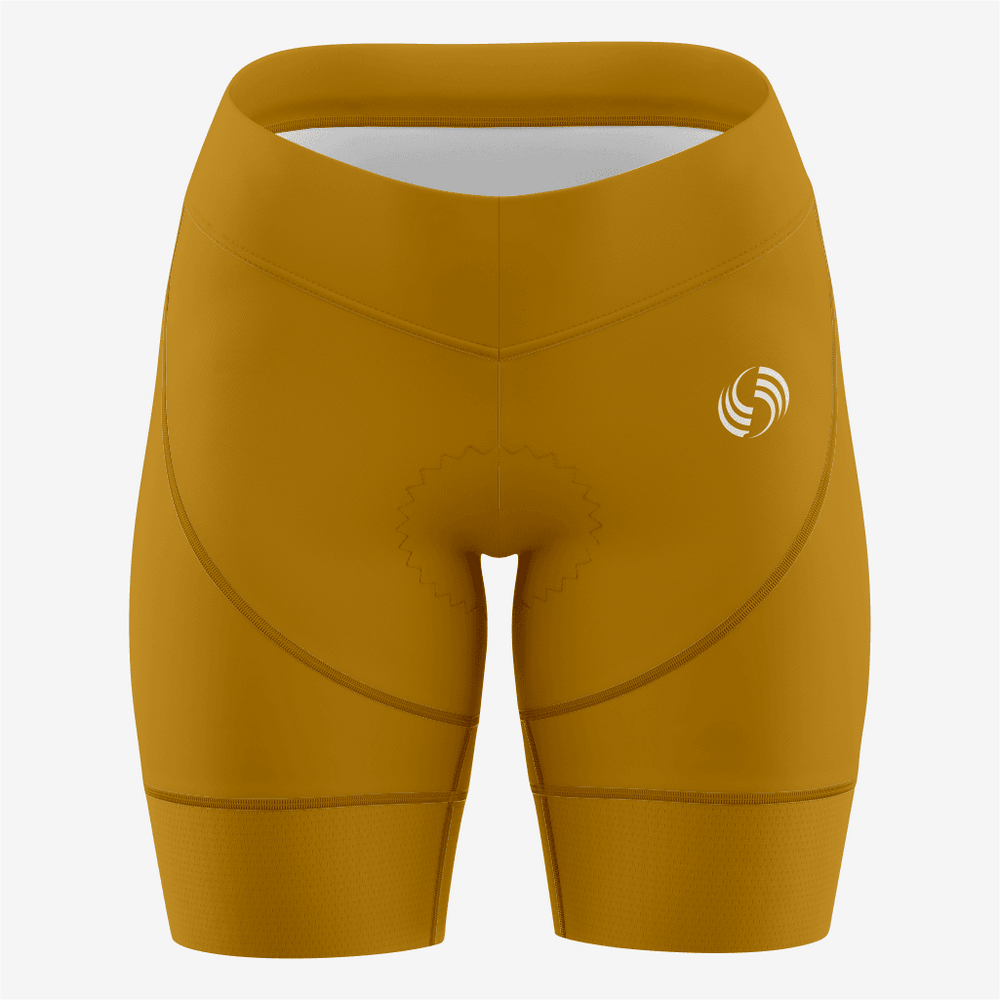 Custom Gold Women's Cycling Shorts – Perfect Fit