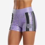 Custom Cheerleading Boy Cut Shorts - Competition Athletic Shorts in Bright Purple