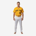 Personalized Baseball Uniform Set Yellow - Custom Jersey & Pants Sublimation Print